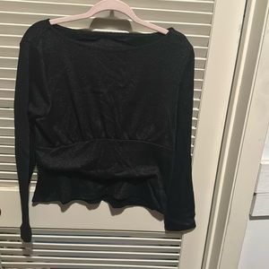 Banana Republic size Large long sleeved black metallic shirt, dressy,